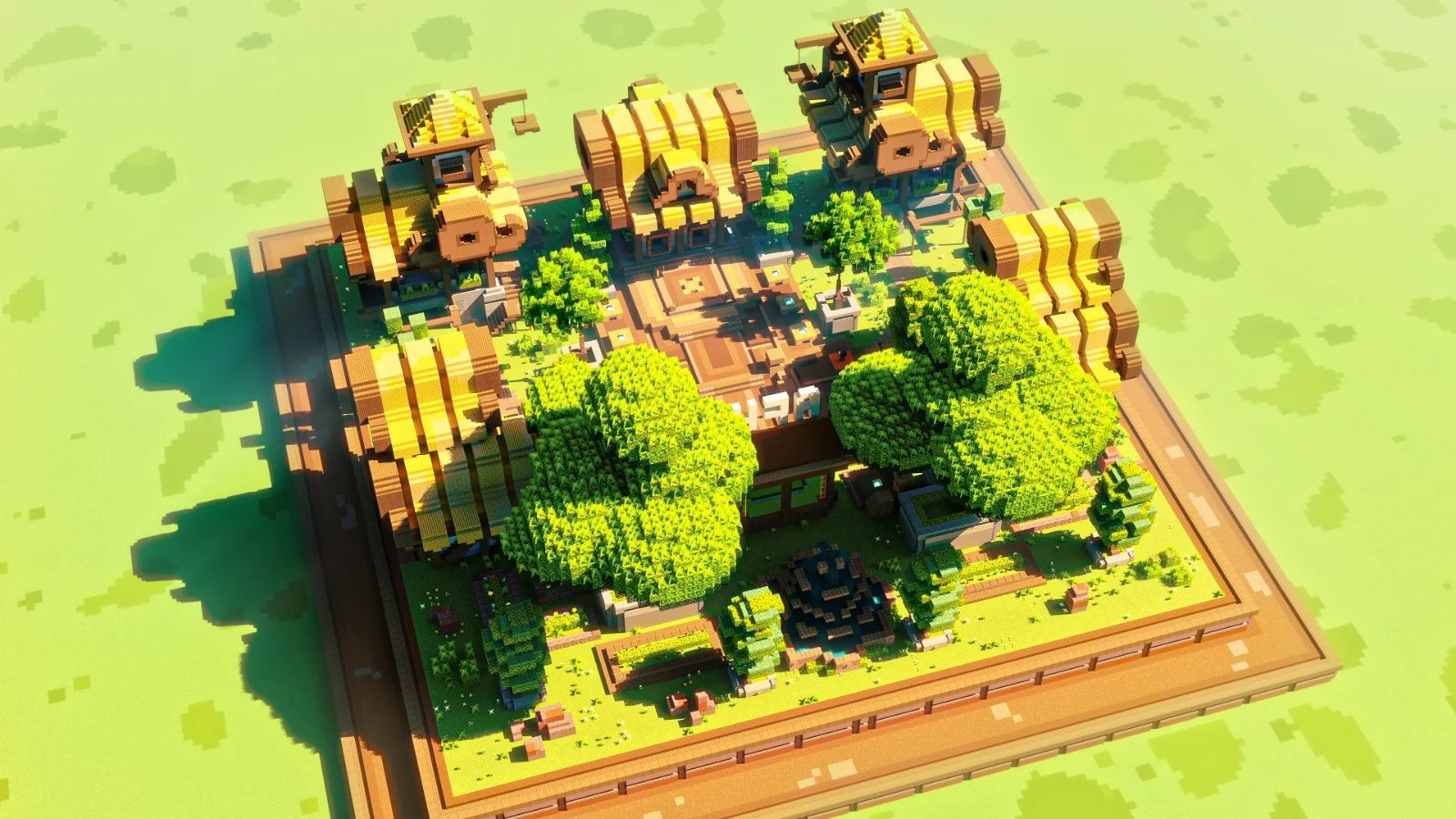 Medieval Economy Spawn — Minecraft spawn build
